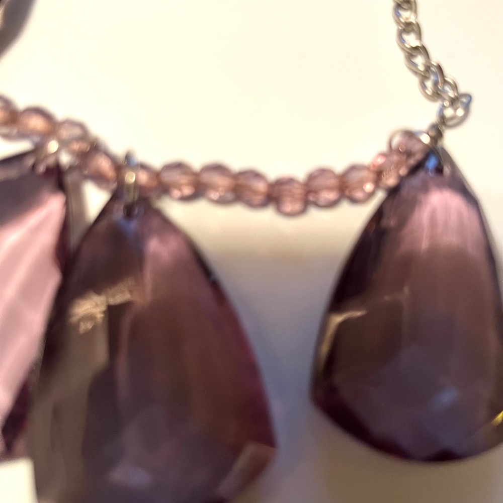 Rue21 black faceted double layer Teardrop Necklace - Picture 6 of 11